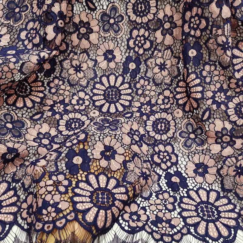 Lace Trim Eyelash Placement Lace Fabric for Apparel Wholesale Supplier 14